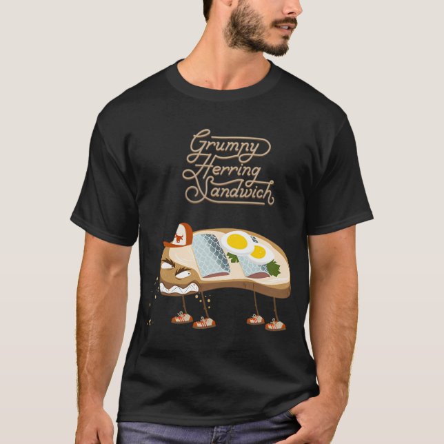 T-shirt Sandwich au hareng grincheux (Devant)