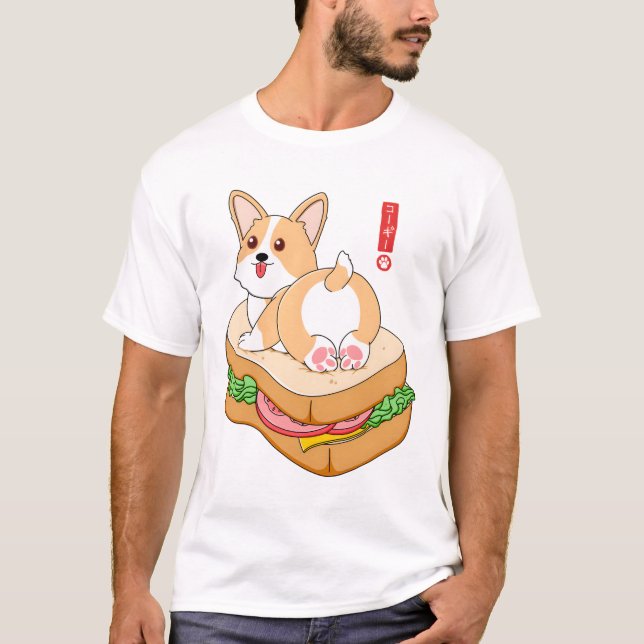 T-shirt Sandwich Corgi (Devant)