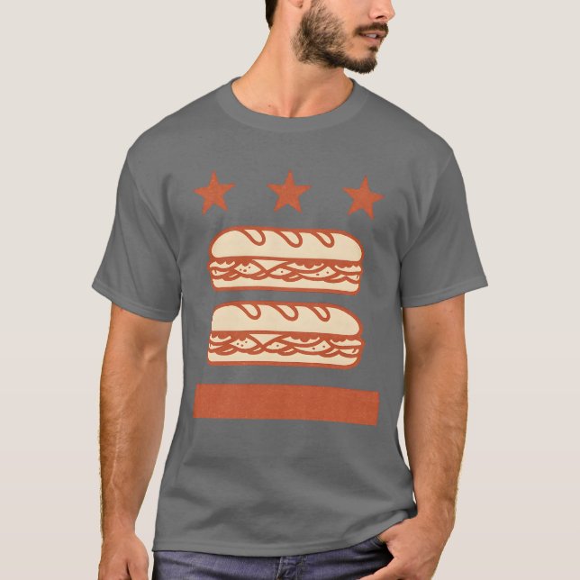 T-shirt Sandwich Drapeau DC (Devant)