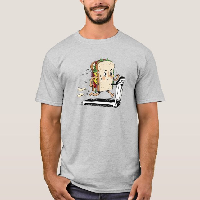 T-shirt Sandwich | Drôle Gym Food Tee (Devant)
