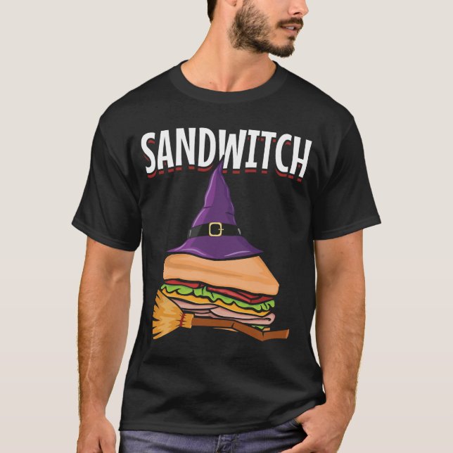 T-shirt Sandwich Halloween Pun Witch (Devant)