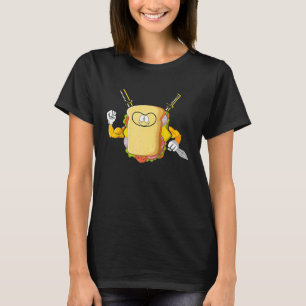 T-shirt Sandwich Ninja Sandwiches Warrior Japonais Raglan