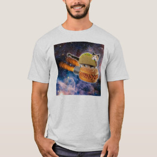 T-shirt Sandwich Rocket à équitation de taco de chat