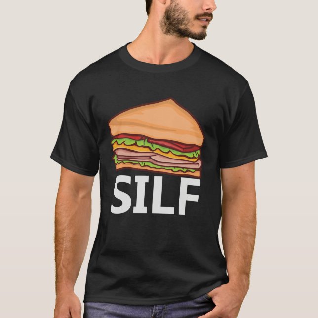 T-shirt Sandwich Silf  Nourriture Rapide Pain Tranché  Jeu (Devant)