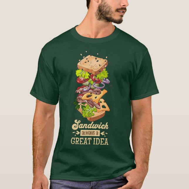 T-shirt Sandwich, toujours une bonne idée (Devant)