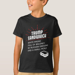T-shirt Sandwich Trump Pain Blanc Plein De Vinaigrette Rus