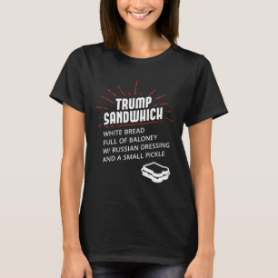 T-shirt Sandwich Trump Pain Blanc Plein De Vinaigrette Rus