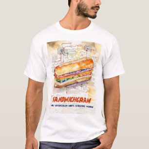 T-shirt Sandwichgram - Diagramme du sandwich parfait