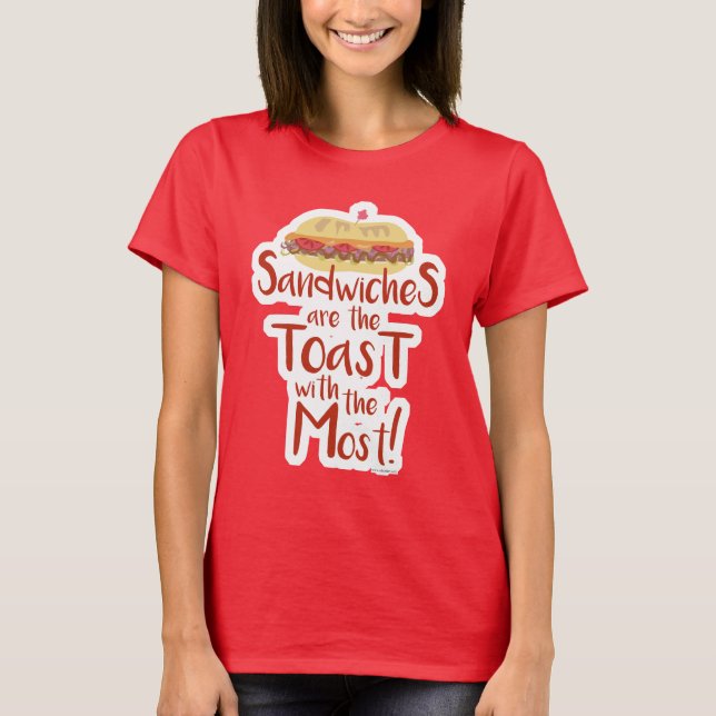 T-shirt Sandwichs Toast Avec Slogan Le Plus Amusant (Devant)