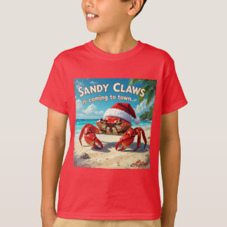 T-shirt Sandy claws is coming to town