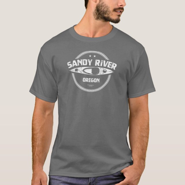 T-shirt Sandy River Oregon Kayaking (Devant)