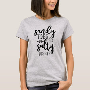T-shirt Sandy Toes & Salty Kisses Plage Vacances