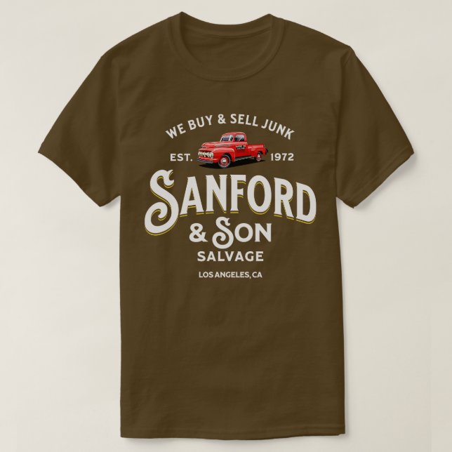 T-shirt Sanford Son Salvage Nous achetons et vendons de la (Design devant)