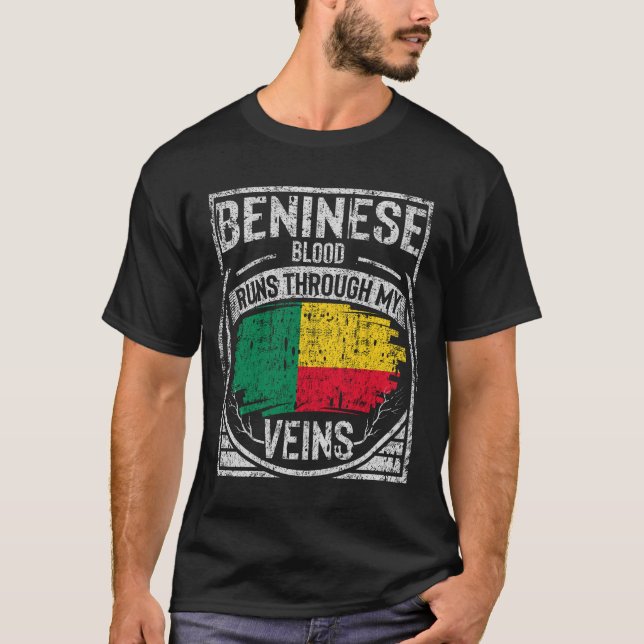 T-shirt Sang Beninais Traverse Mes Veines (Devant)