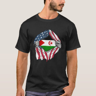 T-shirt Sang d'Amérique du Sahara Occidentale dans mon pay