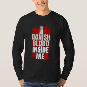 T-shirt Sang danois en moi Drapeau Danemark
