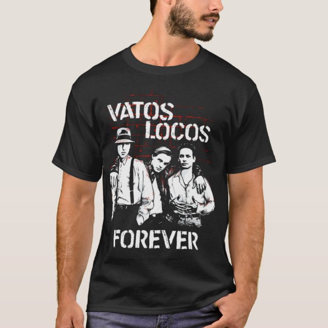 T-shirt Sang Dans Le Sang Vatos Locos Pour Toujours (Devant)