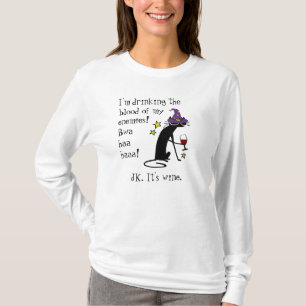 T-shirt Sang de mes ennemis, Vin JK, Chat noir