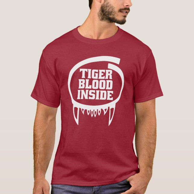 T-shirt Sang de tigre à l'intérieur de chemise pour (Devant)