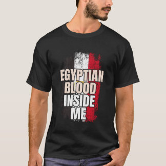 T-shirt Sang Égyptien En Moi Drapeau Égypte