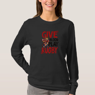 T-shirt Sang Jouer Rugby Rugby