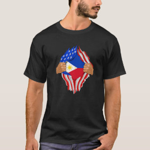 T-shirt Sang philippin en moi   Drapeau philippin Gi