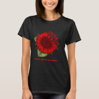 sang rouge cancer conscience tournesol cadeau guer