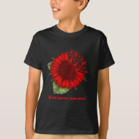 sang rouge cancer conscience tournesol cadeau guer