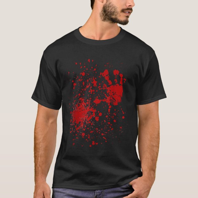 T-shirt Sang sanglant Zombie Costume d'Halloween 4325 Esse (Devant)