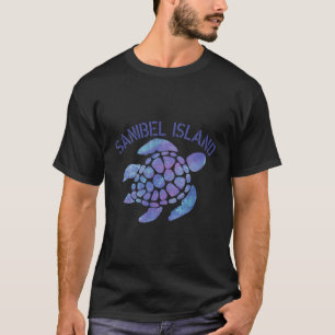 T-shirt Sanibel Island Fl Beach Design Souvenir Illustrati