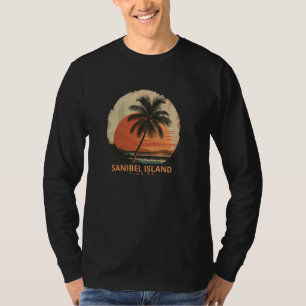 T-shirt Sanibel Island FL Floride Palmiers Sunset Beach