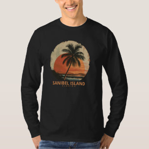 T-shirt Sanibel Island FL Floride Palmiers Sunset Beach