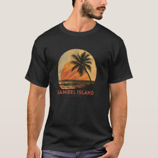 T-shirt Sanibel Island FL Floride Palmiers Sunset Beach