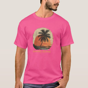 T-shirt Sanibel Island FL Floride Palmiers Sunset Beach
