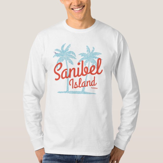 T-shirt Sanibel Island Floride Coral Océan Souvenir (Devant)