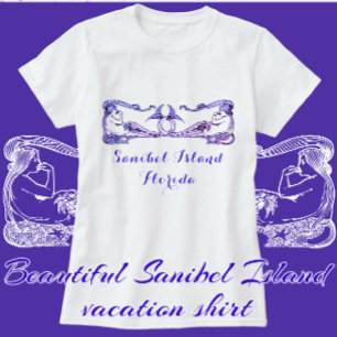T-shirt Sanibel Island Floride Joli Msirènes Art Déco
