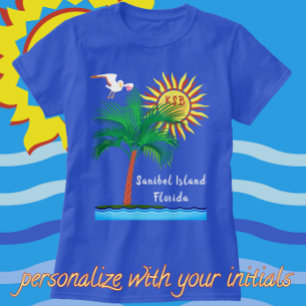 T-shirt Sanibel Island Floride Palmier et soleil
