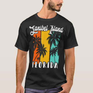 T-shirt Sanibel Island Palm Trees Beach Floride Vacances F