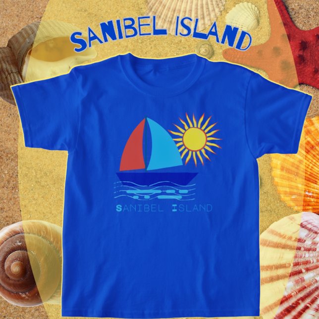 T-shirt Sanibel Island Sailboat et Sunshine Vacances T-Sh (Créateur téléchargé)