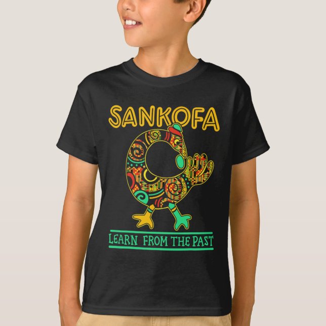 T-shirt Sankofa African Bird Black History Mois Juneteent (Devant)