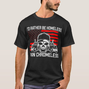 T-shirt Sans-abri Chromeless Trucker America Drapeau Usa