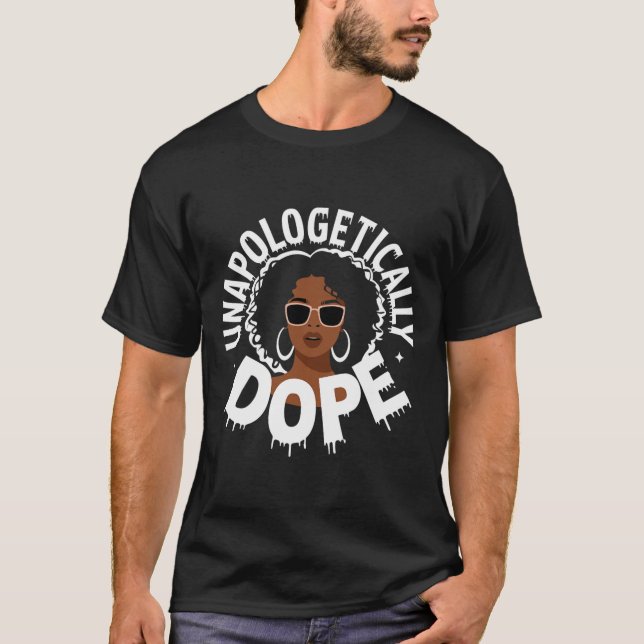 T-shirt Sans apologisme drogue Black Pride Melanin Africai (Devant)