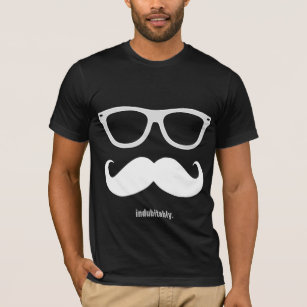T-shirt sans aucun doute - moustache et lunettes de soleil