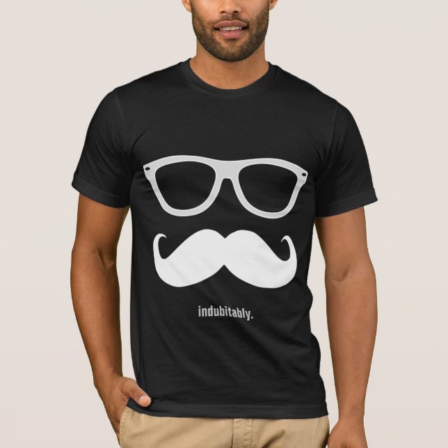 T-shirt sans aucun doute - moustache et lunettes de soleil (Devant)