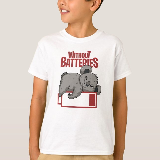 T-shirt Sans batteries (Devant)