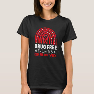 T-shirt Sans Drogue Le Moyen D'Être Rouge Semaine Du Ruban