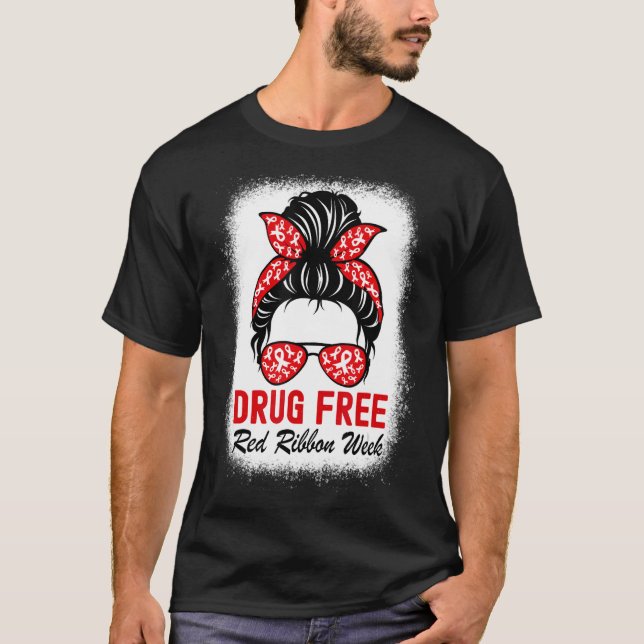 T-shirt Sans drogue Red Ribbon Week Sensibilisation mignon (Devant)