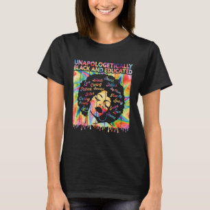 T-shirt Sans excuses femmes afro noires et éduquées son