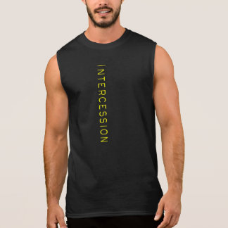 T-shirt Sans Manches Intervention (hommes, polices jaunes)