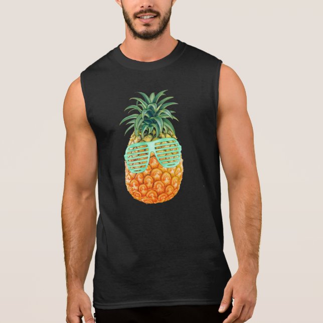 T-shirt Sans Manches L'ananas ombrage le réservoir (Devant)
